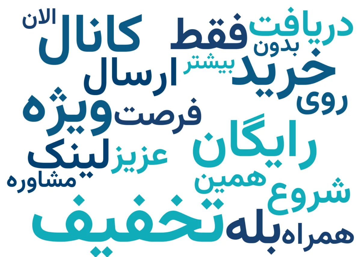 پرتکرارترین کلمات در متن پیامک